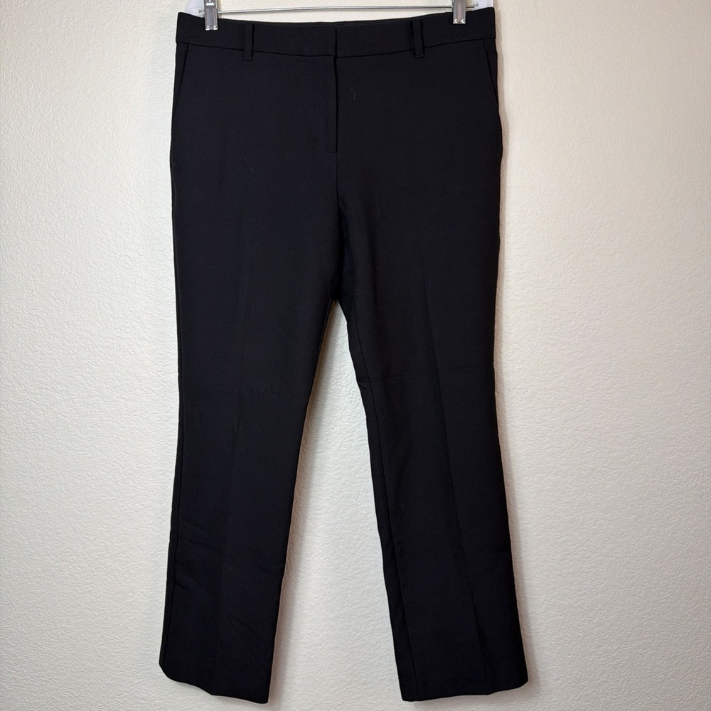 Ann Taylor Pants 10 Womens Black Straight Leg Bi-Stretch Mid Rise Dress Trouser